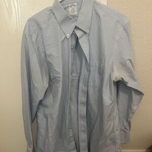 Brooks Brothers Blue Dress Shirt Classic Cotton